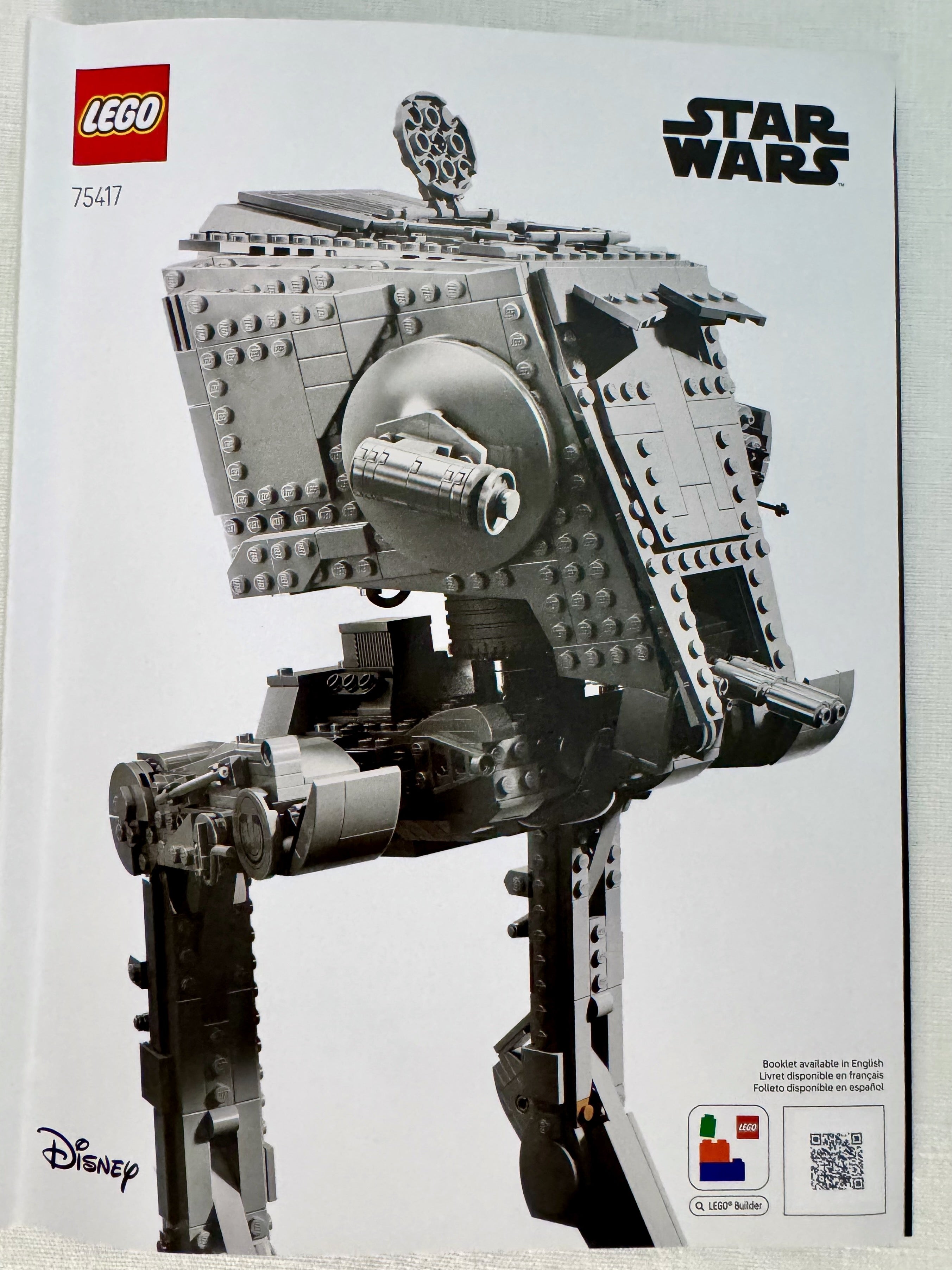 75417 (Used 100% Complete) LEGO Star Wars UCS AT-ST Walker