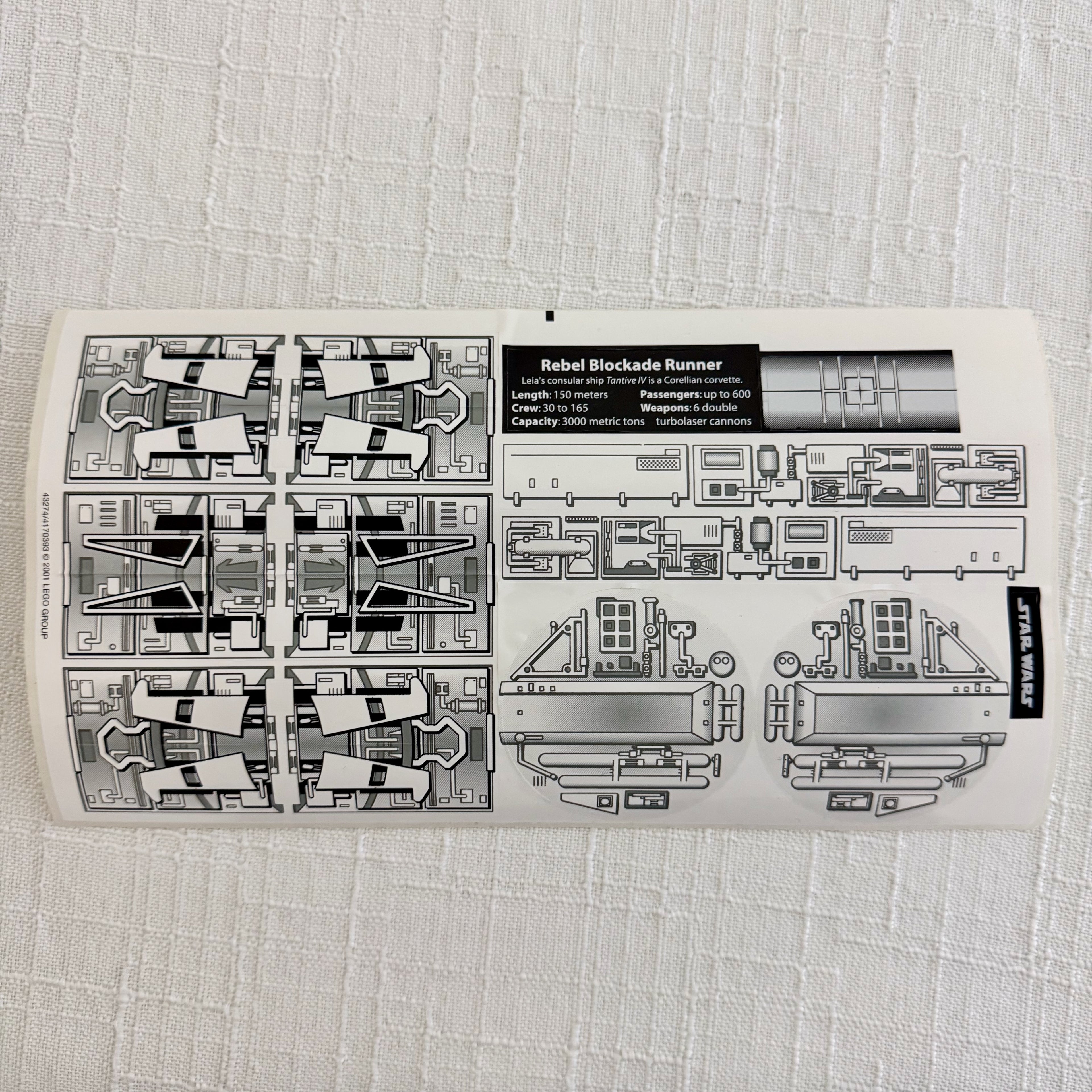 10019 (Used 100% Complete) LEGO Star Wars UCS Rebel Blockade Runner
